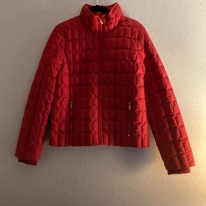 J. Crew Red Quilted Puffer Jacket